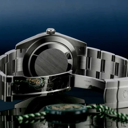 ساعت رولکس اویستر پرپچوال مردانه نقره ای صفحه سرمه ای 104114