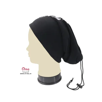 دستمال سر و گردن ضخیم مشکی طرح اسکلتی