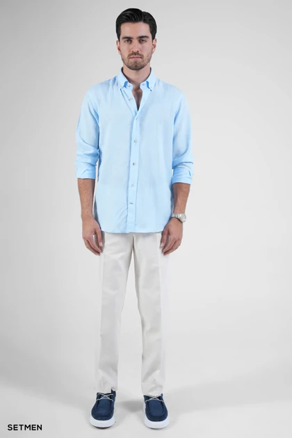 پیراهن مردانه آستین بلند لینن