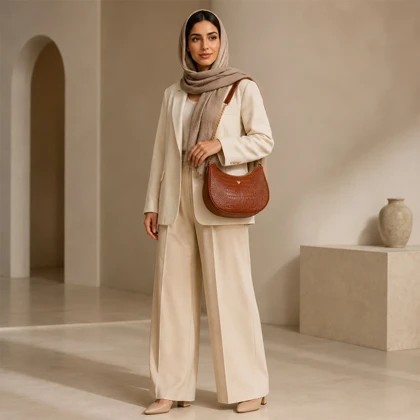کیف دوشی زنانه چرم یلسان مدل دلسا کد077-GC