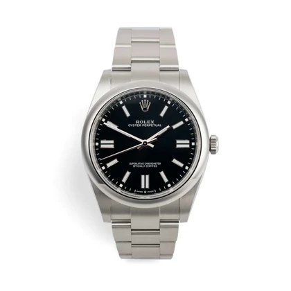 ساعت رولکس مردانه اویستر پرپچوال سیلور مشکی Rolex-4113-G