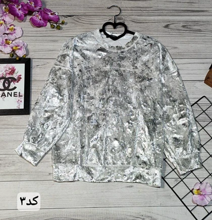 بلوز مخمل فویلی کد 40141