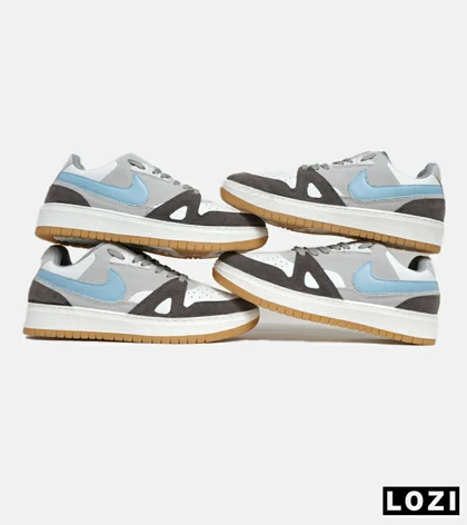 کفش کتانی مردانه طوسی سفید آبی نایک NIKE SB