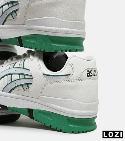 کفش کتانی مردانه سفید سبز ASICS TIGER RUNNER II مدل 5679