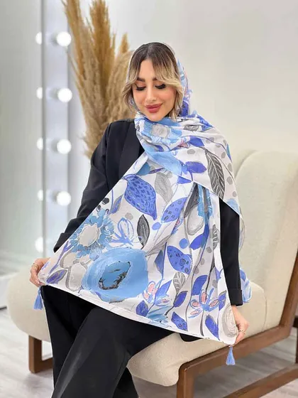 شال طرح گل آفتاب گردان