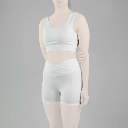 ست نیم‌تنه و کشاله بند ورزشی زنانه لولولمون مدل 5665 سفید