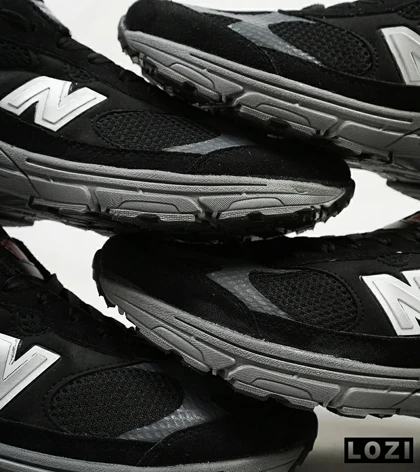 کفش کتانی بزرگ پا مشکی طوسی NEW BALANCE 993