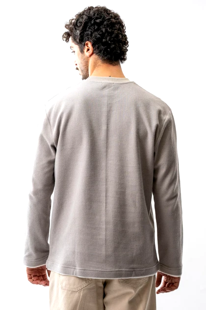 تیشرت آستین بلند یقه گرد مردانه