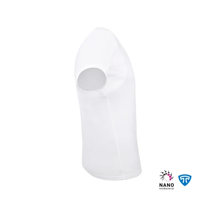 تیشرت نانو آنتی باکتریال ضدتعریق مردانه یقه گرد سفید