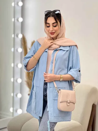 مانتو جلو زیپ پایین گت