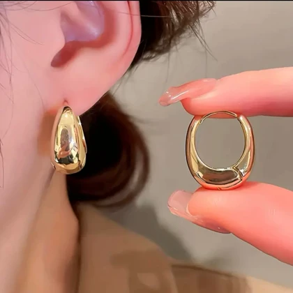 گوشواره حلقه درشت طلایی