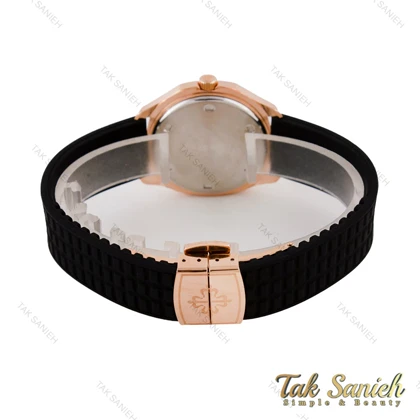 ساعت زنانه پتک فیلیپ آکوانات رزگلد مشکی دورنگین Patek-5767-L