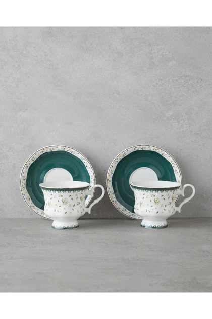 فنجان چای دو نفره English Home مدل Florana Bone China