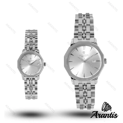 ساعت ست رومانسون تمام نقره ای s-10069