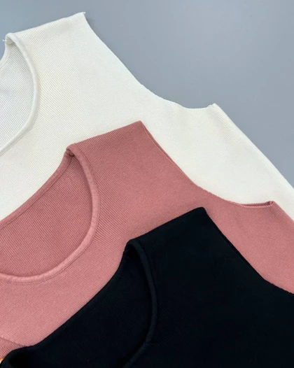 ست جلیقه و دامن بافت کد 4555