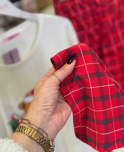 بلوز و شلوار سایز بزرگ نخ پنبه سکسن کد 40768