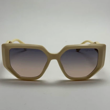 عینک آفتابی زنانه هرمس مدل Hermes Cut Out دسته چرمی کرمی کد رفرنس 1178