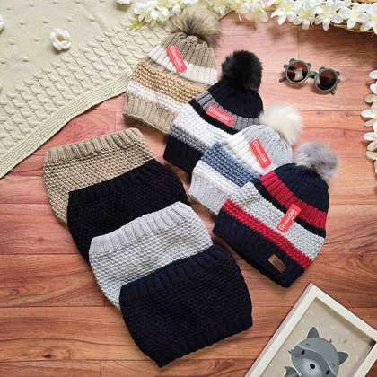 کلاه بافت و رینگ بچگانه