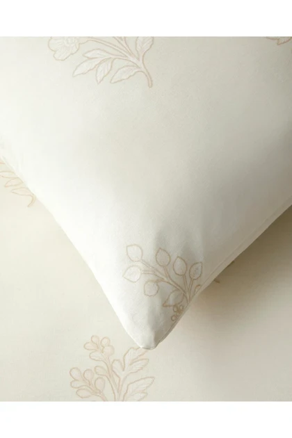 سرویس روتختی دو نفره English Home مدل Flora Embrace پنبه‌ای - کرم