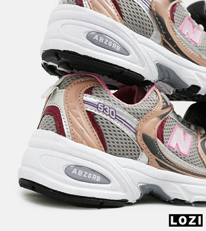 کفش کتانی مردانه و زنانه طوسی گلبهی NEW BALANCE 530