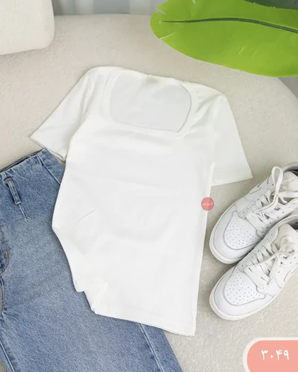 تیشرت کبریتی یقه خشتی 3049