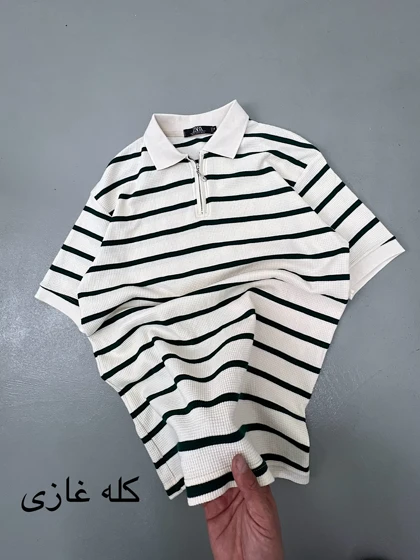 تیشرت مردانه نیم زیپ رینگری