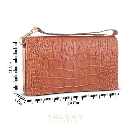 ست هدیه زنانه چرم یلسان مدل ساینا کد RDS-CHN-056-GC