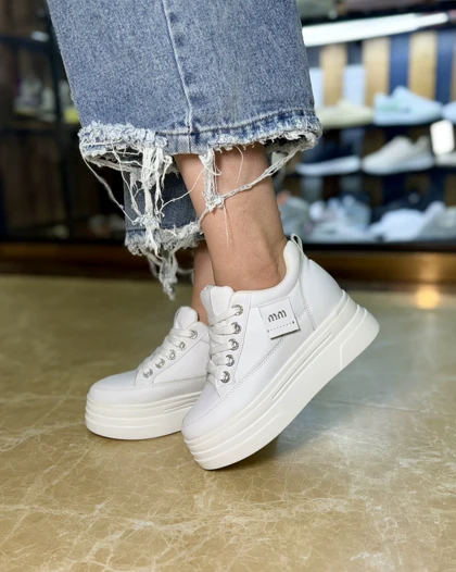 کتانی لژ مخفی زنانه 7 سانتی مدل miu miu