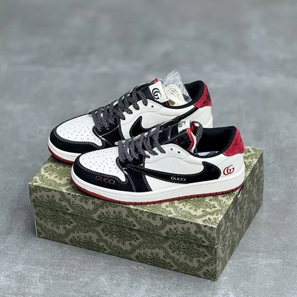 کفش نایک ایر جردن وان لو تراویس اسکات گوچی Nike Air Jordan 1 Low Travis Scott Gucci