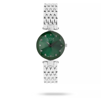 ساعت مچی زنانه کرست بند استیل نقره ای کد Crest 9072/1