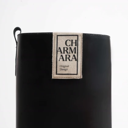 بوت چرم زنانه مشکی مدل sylvie