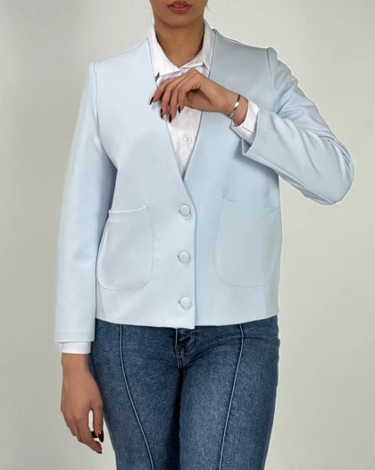 کت یقه هفت دکمه پارچه ای  کد 100172