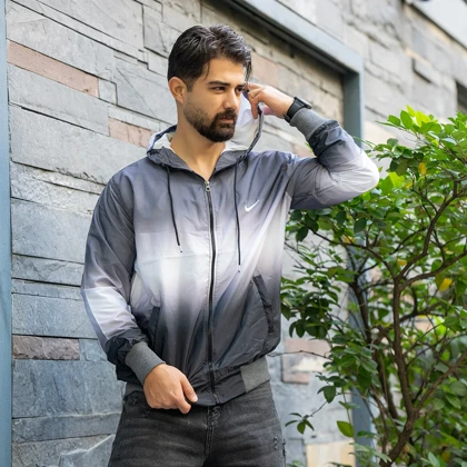 کاپشن نایک مردانه طوسی روشن مدل Savino ویژه