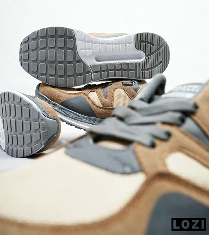 کفش کتانی طبی زنانه و مردانه قهوه ای کرم فیلی SKECHERS archfit v02 مدل 4717