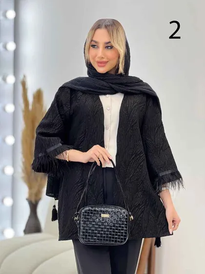 مانتو فکورا آستین پر