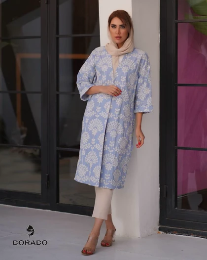 مانتو خامه دوزی طرح گل کد 947