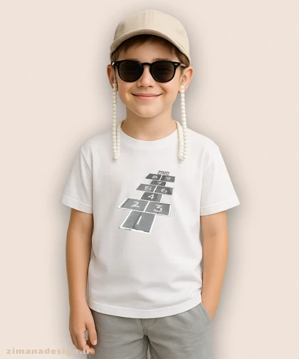 تیشرت بچگانه نوستالژی طرح بازی لی لی