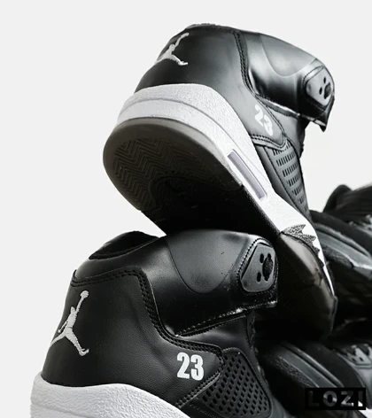 کتانی ساق‌دار زنانه و مردانه مشکی Nike air jordan 5 مدل 6476