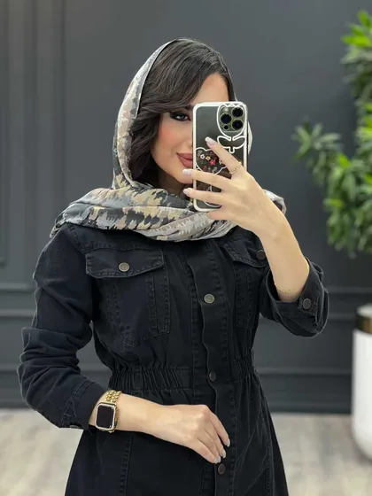 مانتو جین کمرکش