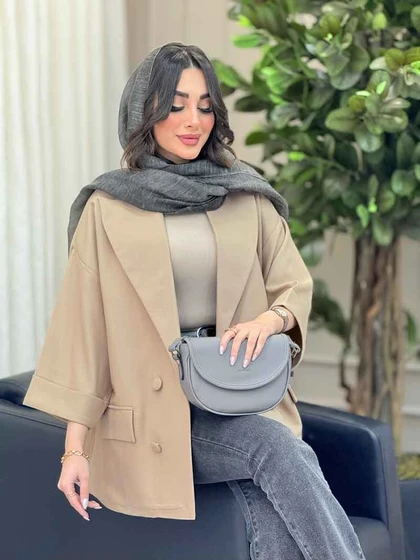 مانتو چهار دکمه آستین پاکتی