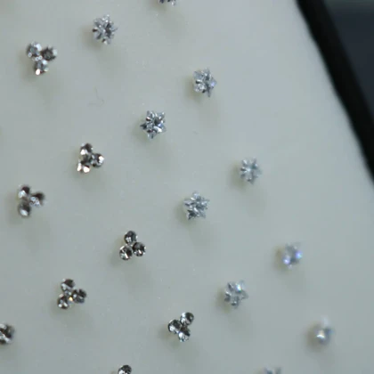 پرسینگ بینی جنس نقره 925 ، فوق العاده زیبا و مینیمال ، ته گرد