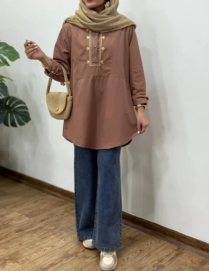 تونیک مانتویی گلدوزی فریناز 4