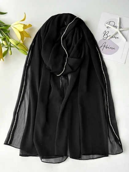 شال حریر نگین‌دار