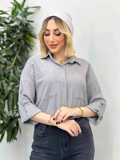 شومیز کراش دو جیب