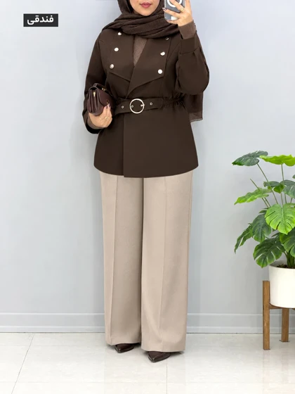 بارانی مزونی کتان جانسا کد 968247