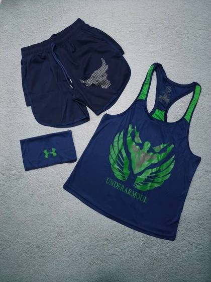 ست رکابی و شلوارک و اسکارف با 4 رنگ