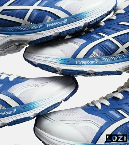کفش کتانی مردانه آبی سفید ASICS GT 2000