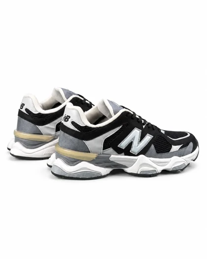 کفش کتانی بزرگ پا مدل نیوبالانس 9060 مشکی طوسی سفید New Balance 9060