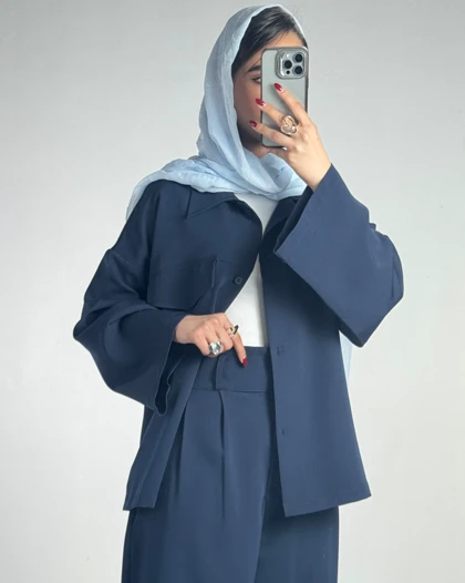 ست شومیز  و شلوار کمردار کد 9000104