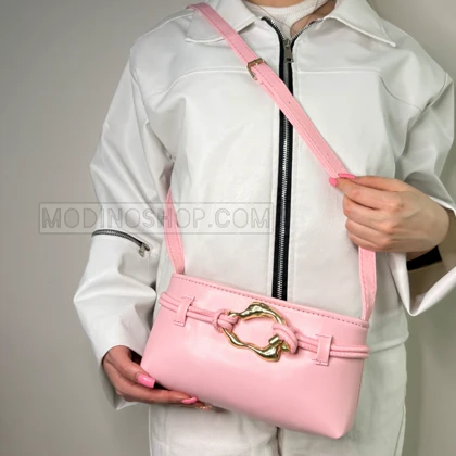 کیف دوشی و دستی زنانه مدل سگک‌دار طرح کارتیه کد 2058